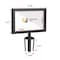 Montour Line Stanchion Post Top Sign Frame 7 x 11 in. H Black Steel HDSF-711-H-BK - alternate 3